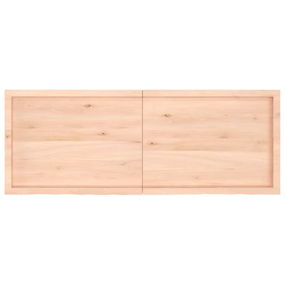 Wandschap 160x60x(2-4) cm onbehandeld massief eikenhout