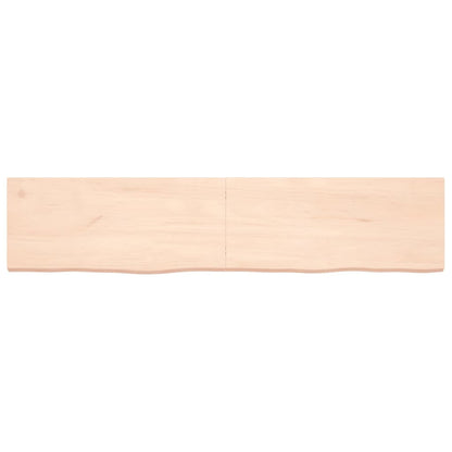 Wandschap 180x40x(2-4) cm onbehandeld massief eikenhout