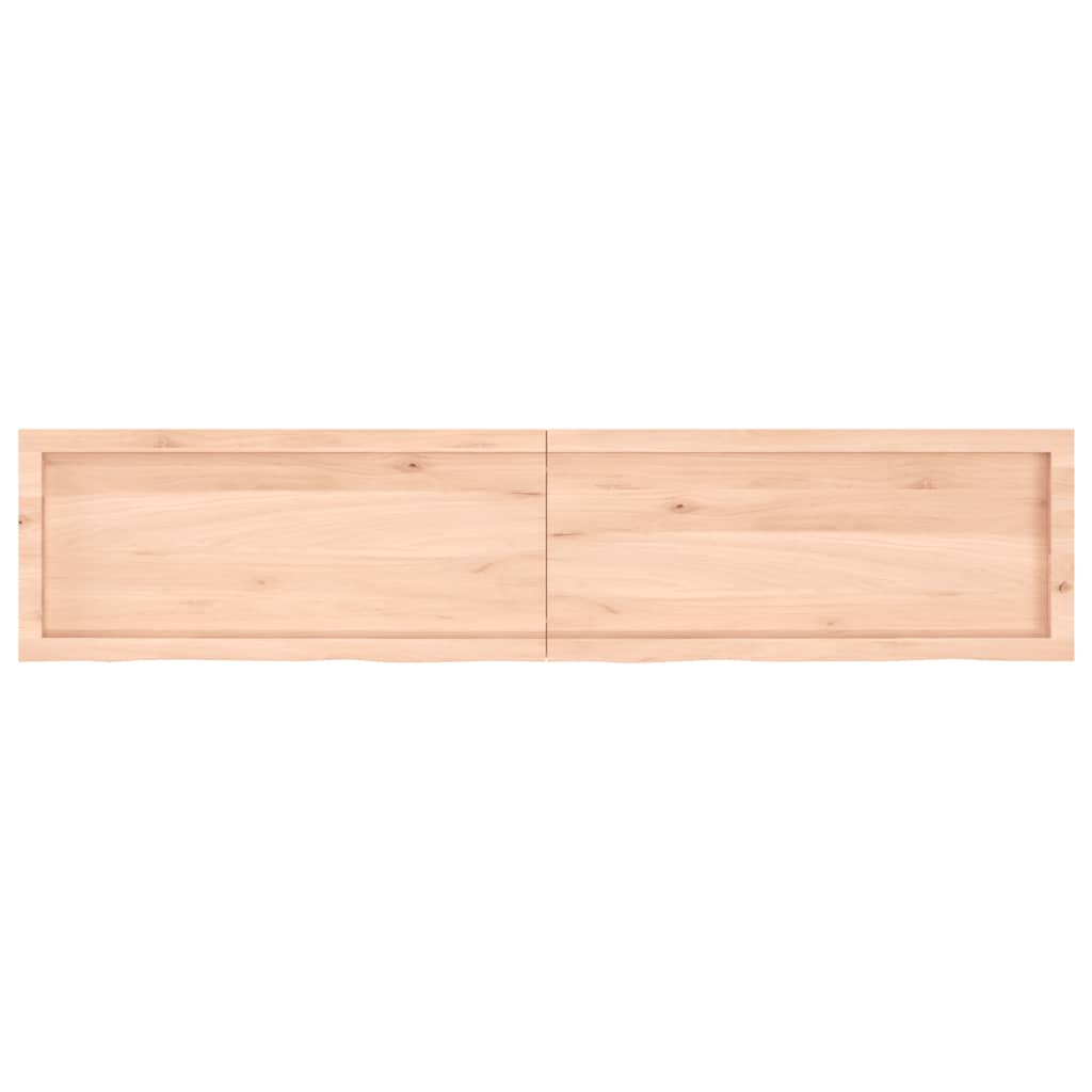 Wandschap 180x40x(2-4) cm onbehandeld massief eikenhout