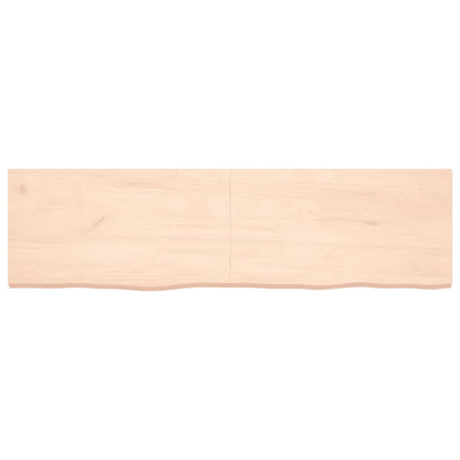 Wandschap 180x50x(2-4) cm onbehandeld massief eikenhout