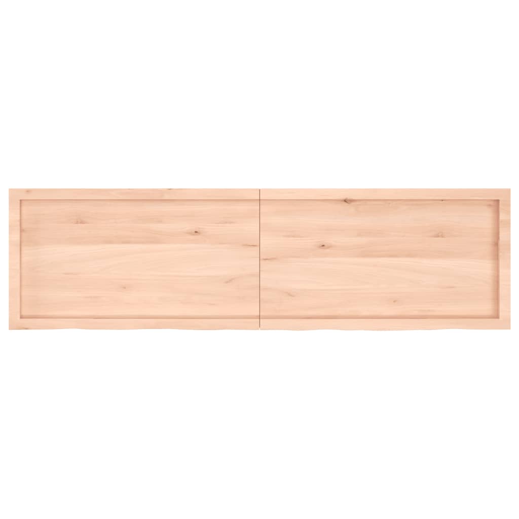 Wandschap 180x50x(2-4) cm onbehandeld massief eikenhout