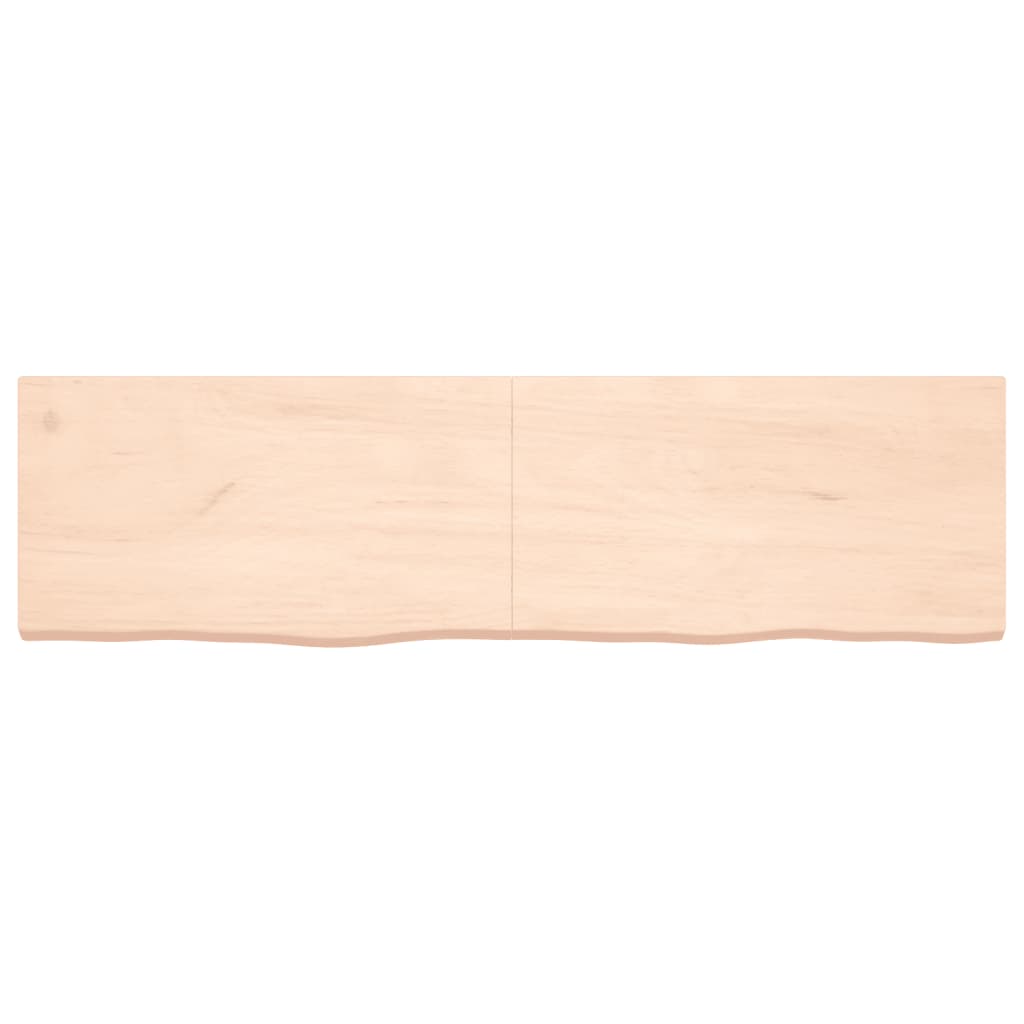 Wandschap 180x50x(2-6) cm onbehandeld massief eikenhout