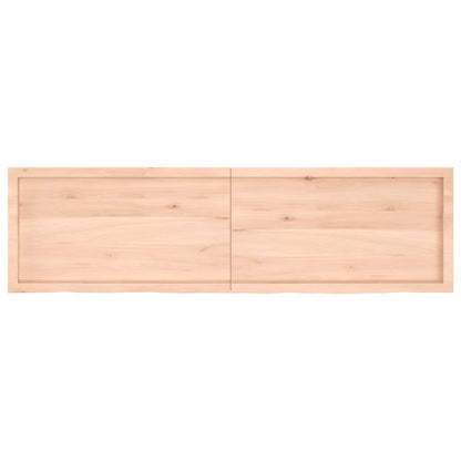 Wandschap 180x50x(2-6) cm onbehandeld massief eikenhout