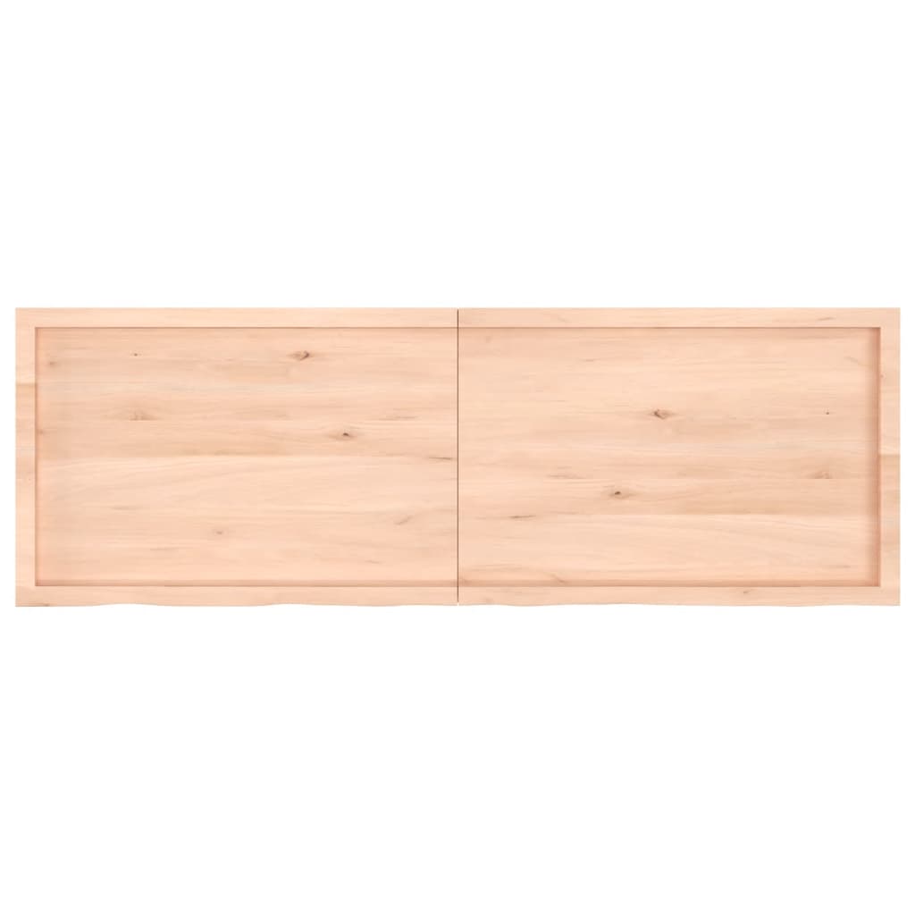 Wandschap 180x60x(2-4) cm onbehandeld massief eikenhout