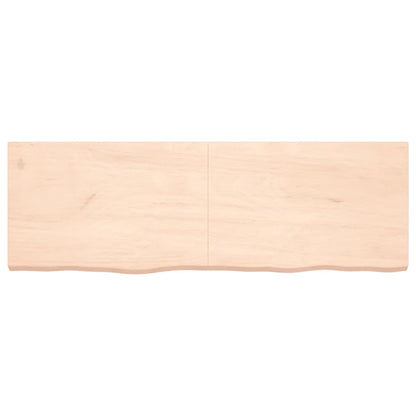 Wandschap 180x60x(2-6) cm onbehandeld massief eikenhout