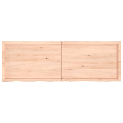 Wandschap 180x60x(2-6) cm onbehandeld massief eikenhout