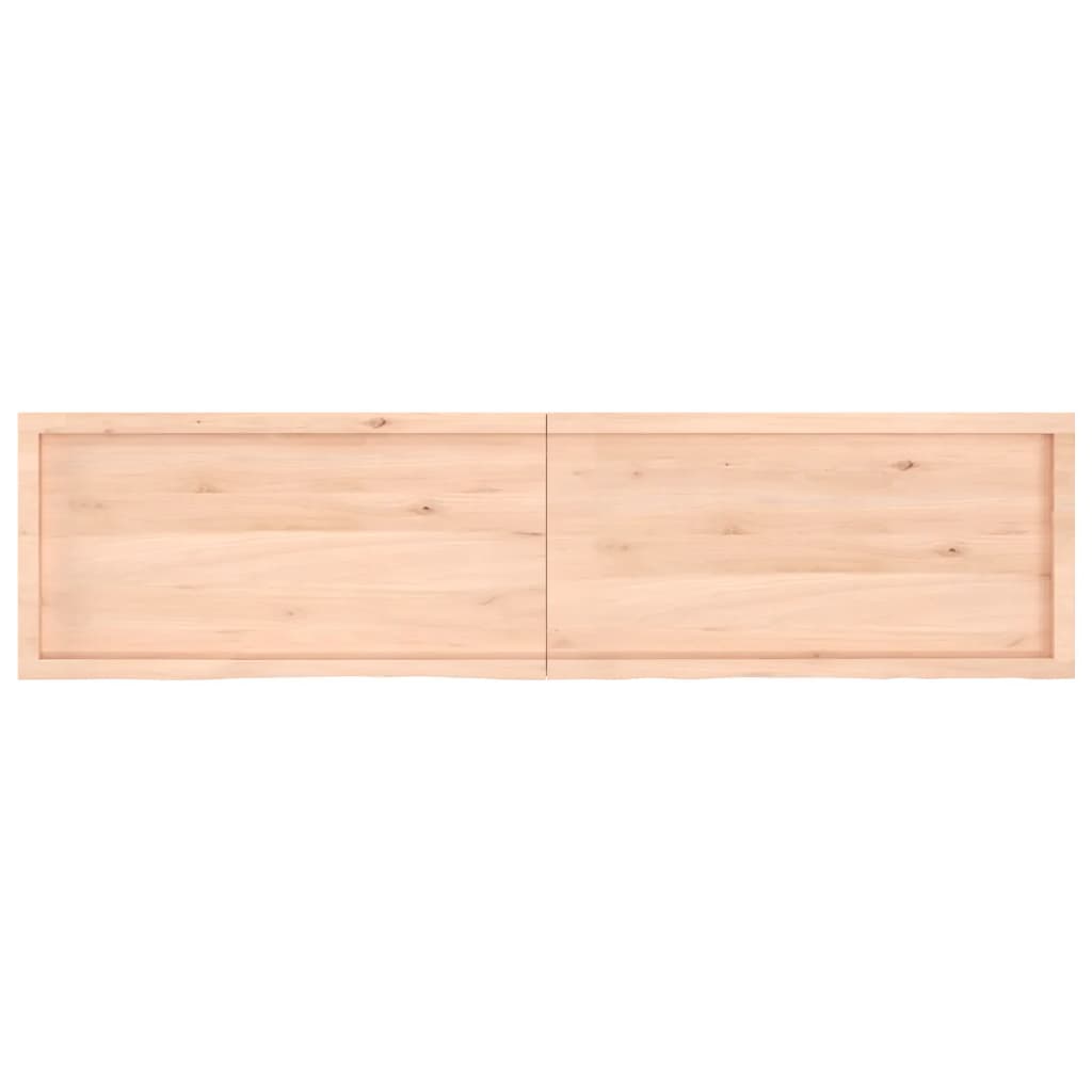 Wandschap 200x50x(2-6) cm onbehandeld massief eikenhout