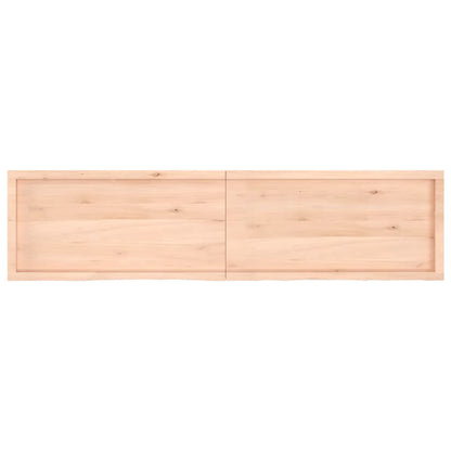 Wandschap 200x50x(2-6) cm onbehandeld massief eikenhout