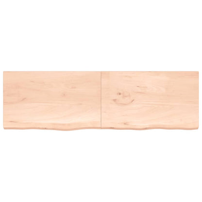 Wandschap 200x60x(2-4) cm onbehandeld massief eikenhout