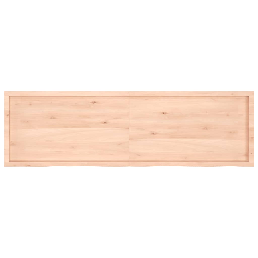 Wandschap 200x60x(2-4) cm onbehandeld massief eikenhout