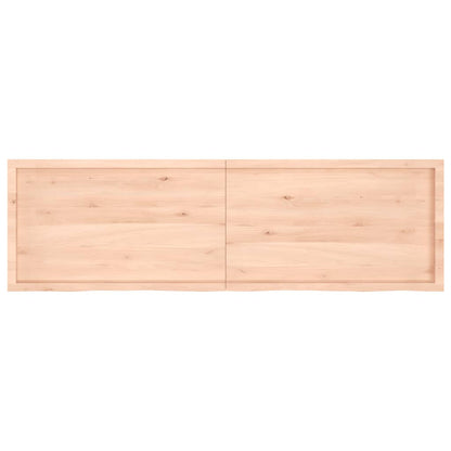 Wandschap 200x60x(2-4) cm onbehandeld massief eikenhout