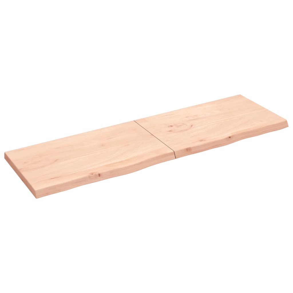 Wandschap 200x60x(2-6) cm onbehandeld massief eikenhout