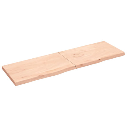 Wandschap 200x60x(2-6) cm onbehandeld massief eikenhout