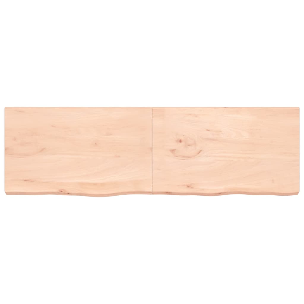 Wandschap 200x60x(2-6) cm onbehandeld massief eikenhout