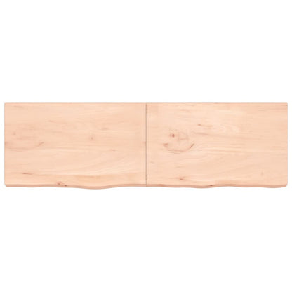 Wandschap 200x60x(2-6) cm onbehandeld massief eikenhout