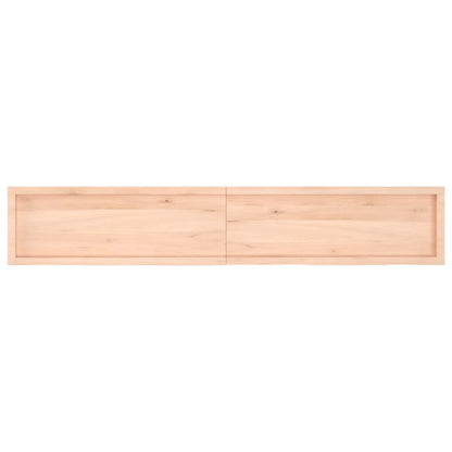 Wandschap 220x40x(2-4) cm onbehandeld massief eikenhout