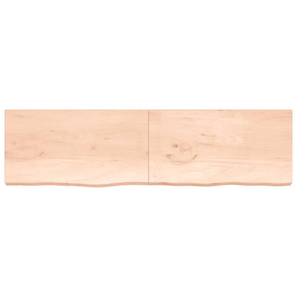 Wandschap 220x60x(2-6) cm onbehandeld massief eikenhout