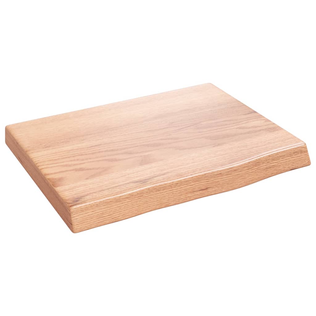 Wandschap 40x30x(2-4) cm behandeld massief eikenhout lichtbruin