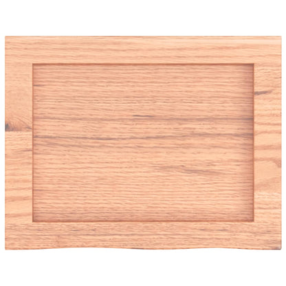 Wandschap 40x30x(2-4) cm behandeld massief eikenhout lichtbruin