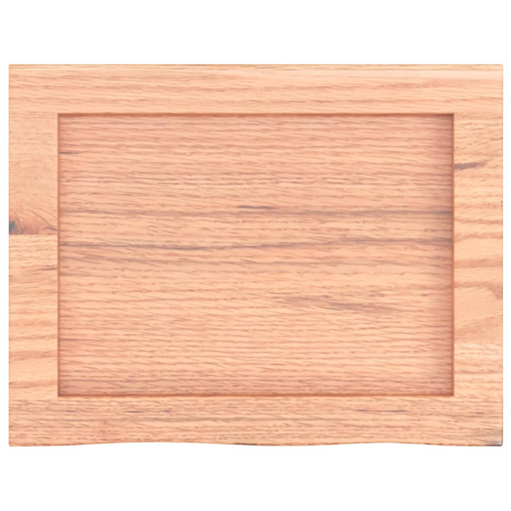 Wandschap 40x30x(2-6) cm behandeld massief eikenhout lichtbruin