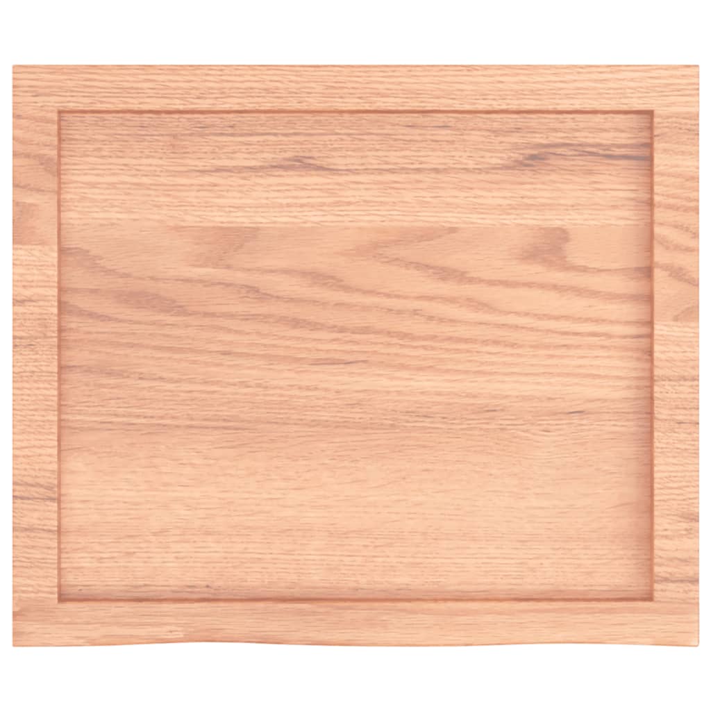 Wandschap 60x50x(2-4) cm behandeld massief eikenhout lichtbruin