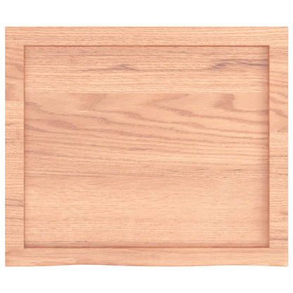 Wandschap 60x50x(2-4) cm behandeld massief eikenhout lichtbruin