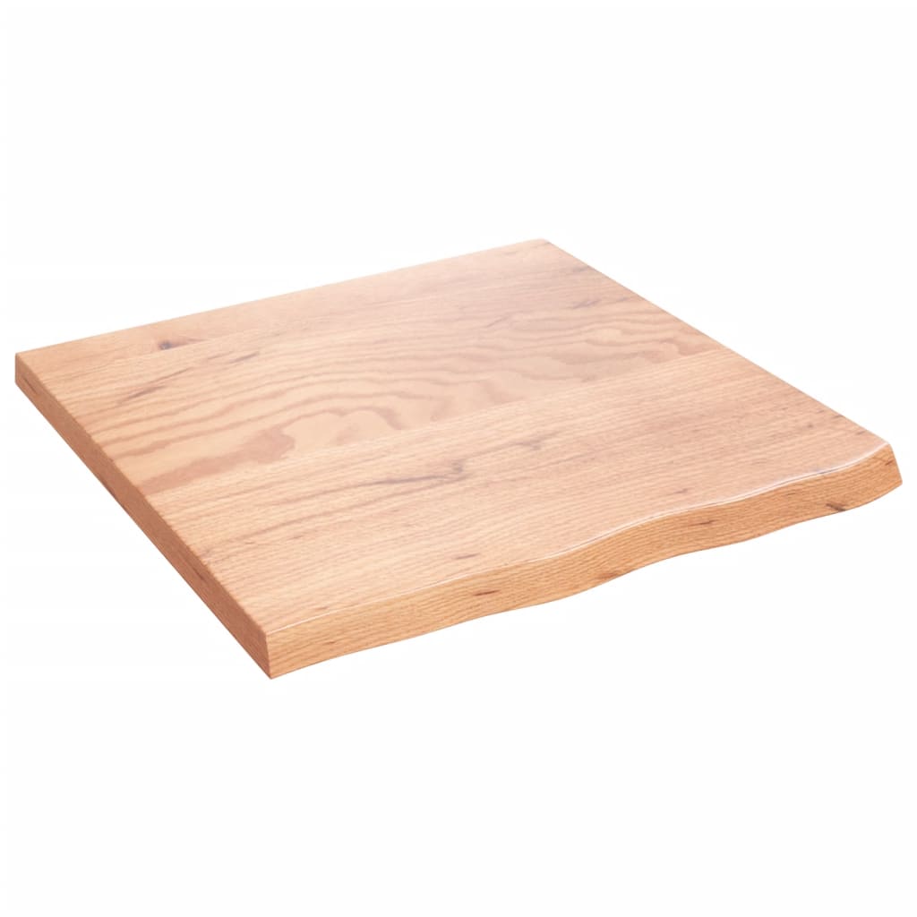 Wandschap 60x60x(2-4) cm behandeld massief eikenhout lichtbruin