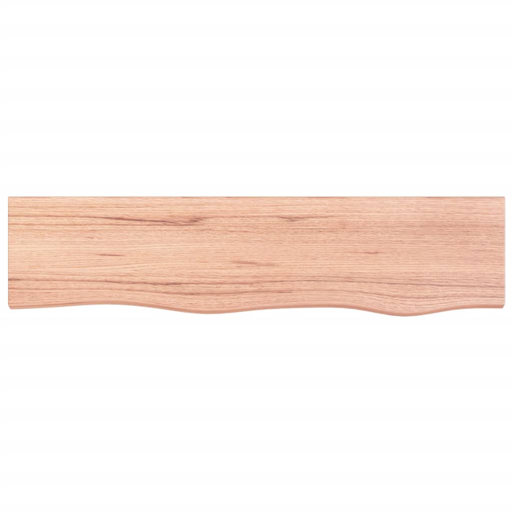 Wandschap 80x20x4 cm behandeld massief eikenhout lichtbruin