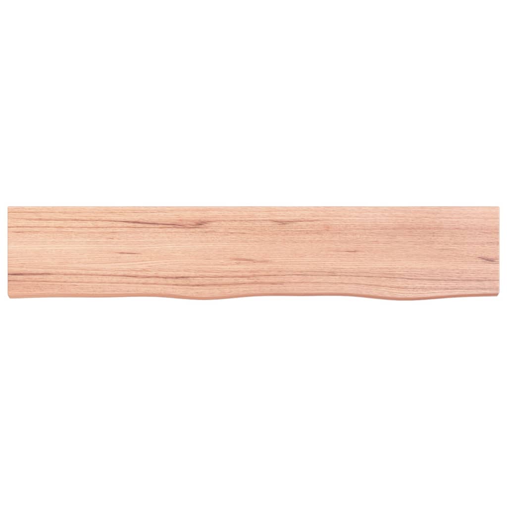 Wandschap 100x20x4 cm behandeld massief eikenhout lichtbruin