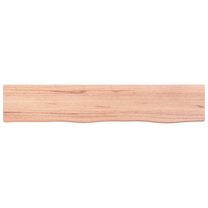 Wandschap 100x20x4 cm behandeld massief eikenhout lichtbruin