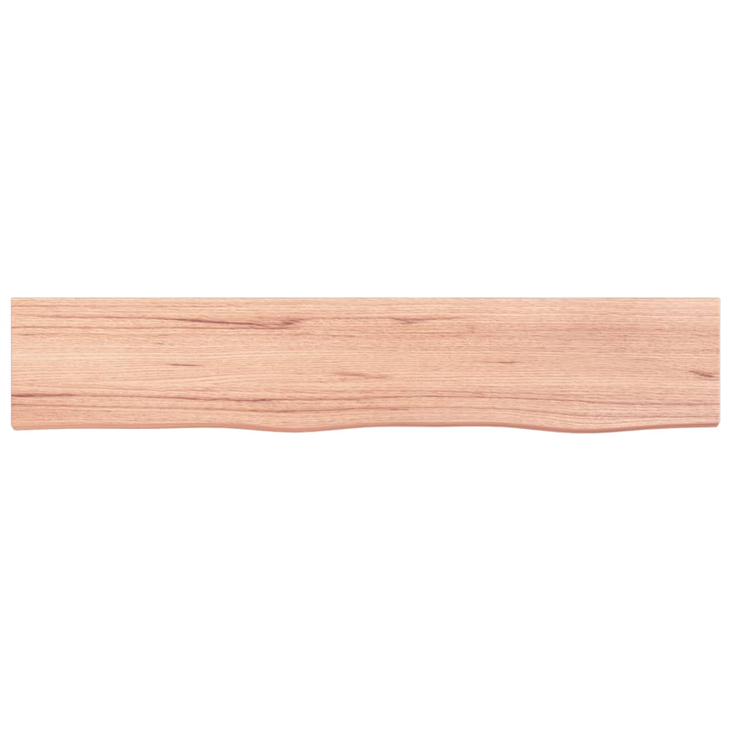 Wandschap 100x20x6 cm behandeld massief eikenhout lichtbruin