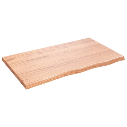 Wandschap 100x60x(2-4)cm behandeld massief eikenhout lichtbruin