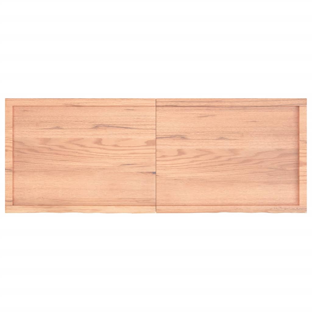 Wandschap 160x60x(2-4)cm behandeld massief eikenhout lichtbruin