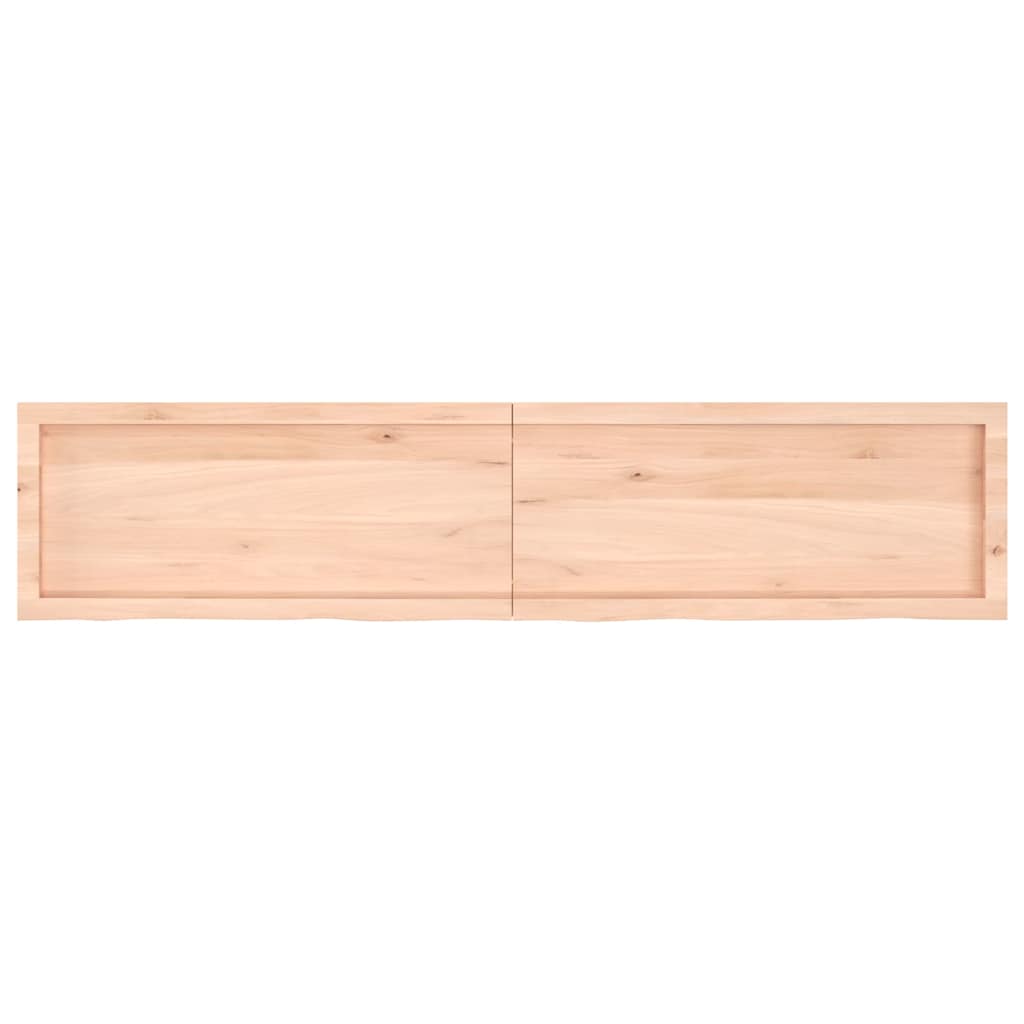 Wastafelblad 180x40x(2-4) cm onbehandeld massief hout