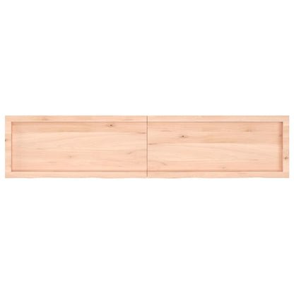 Wastafelblad 180x40x(2-4) cm onbehandeld massief hout