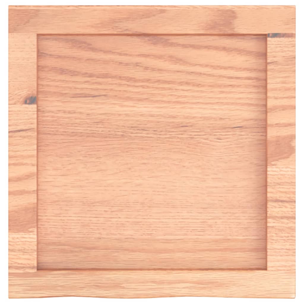 Wastafelblad 40x40x(2-4) cm behandeld massief hout lichtbruin