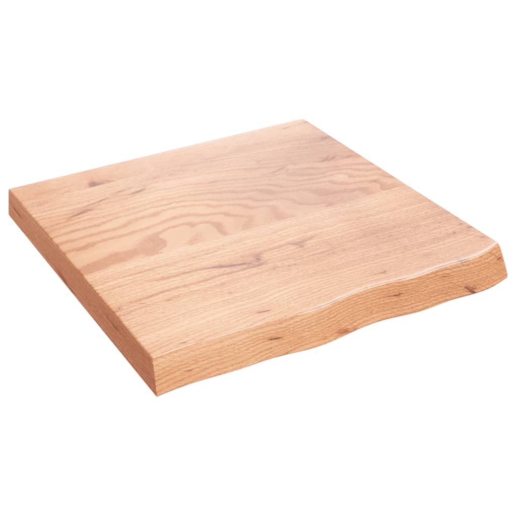 Wastafelblad 60x60x(2-6) cm behandeld massief hout lichtbruin