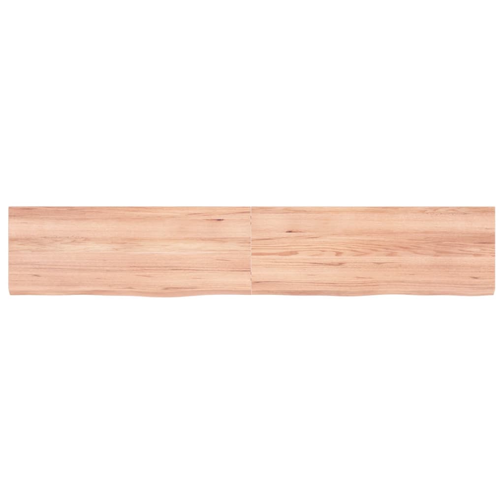 Wastafelblad 160x30x(2-6) cm behandeld massief hout lichtbruin