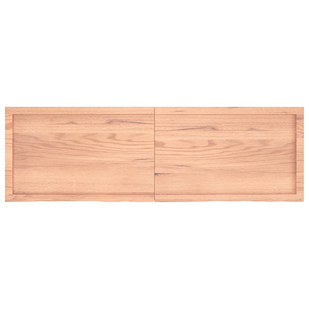 Wastafelblad 160x50x(2-4) cm behandeld massief hout lichtbruin