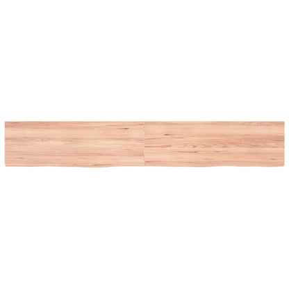 Wastafelblad 180x30x(2-4) cm behandeld massief hout lichtbruin