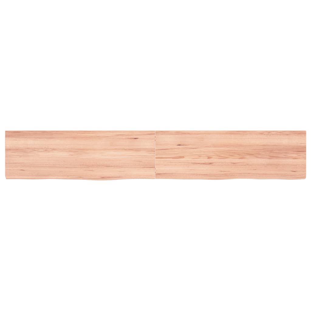 Wastafelblad 180x30x(2-6) cm behandeld massief hout lichtbruin