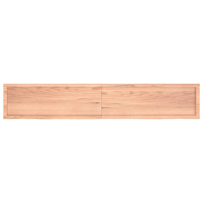 Wastafelblad 220x40x(2-6) cm behandeld massief hout lichtbruin