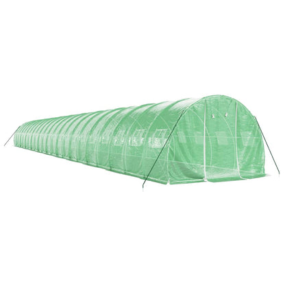 Tuinkas met stalen frame 66 m² 22x3x2 m groen