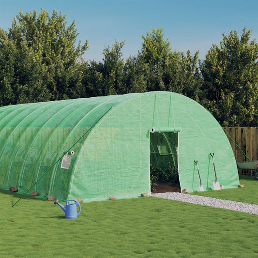 Tuinkas met stalen frame 60 m² 10x6x2,85 m groen