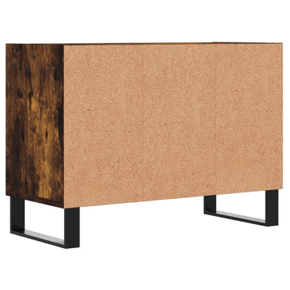 Tv-meubel 69,5x30x50 cm bewerkt hout gerookt eikenkleurig