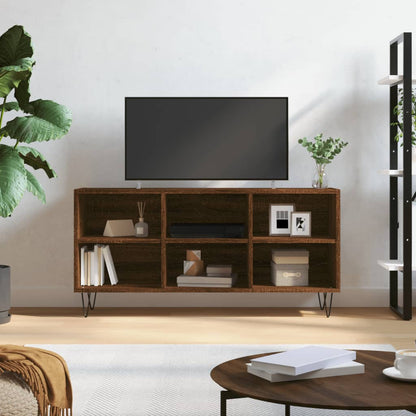 Tv-meubel 103,5x30x50 cm bewerkt hout bruin eikenkleur