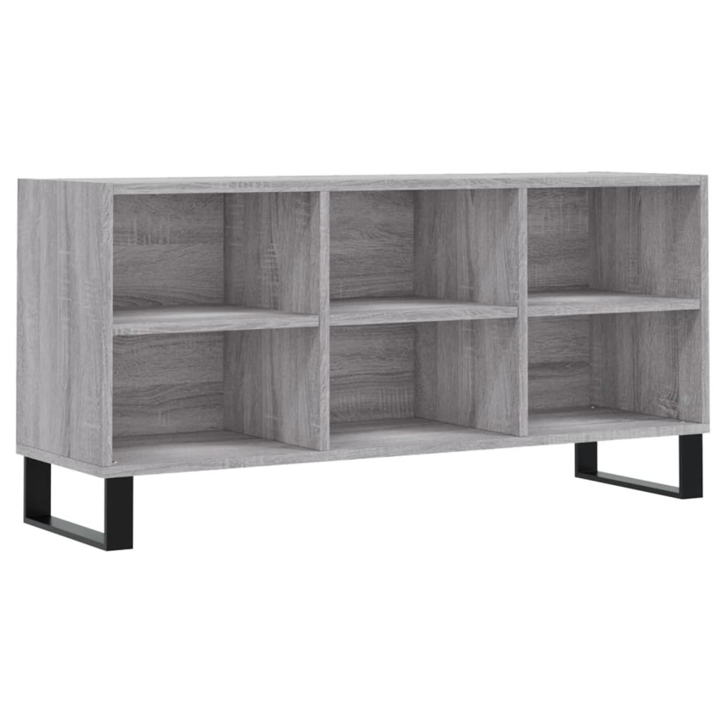 Tv-meubel 103,5x30x50 cm bewerkt hout grijs sonoma eikenkleurig