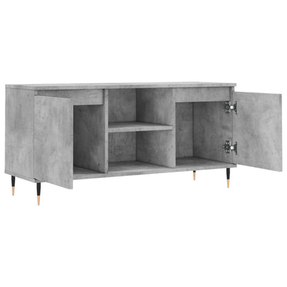 Tv-meubel 104x35x50 cm bewerkt hout betongrijs