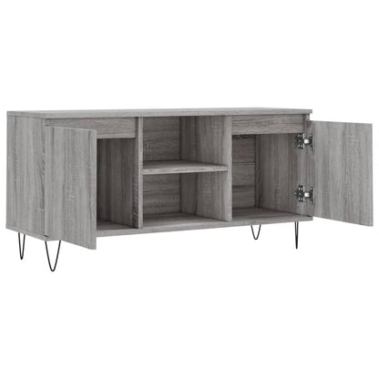 Tv-meubel 104x35x50 cm bewerkt hout grijs sonoma eikenkleurig