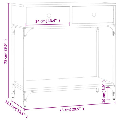 Wandtafel 75x34,5x75 cm bewerkt hout grijs sonoma eikenkleurig